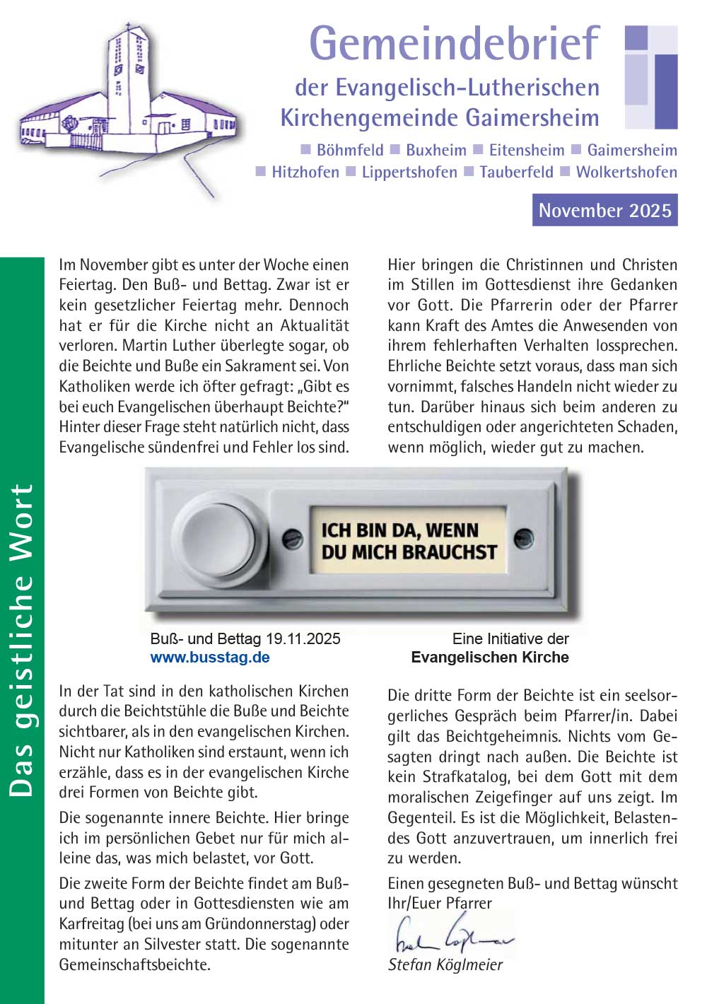 2025 / 11 Gemeindebrief